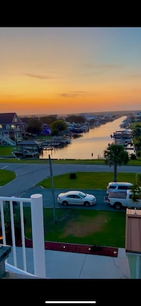 Beautiful sunset from the top deck.