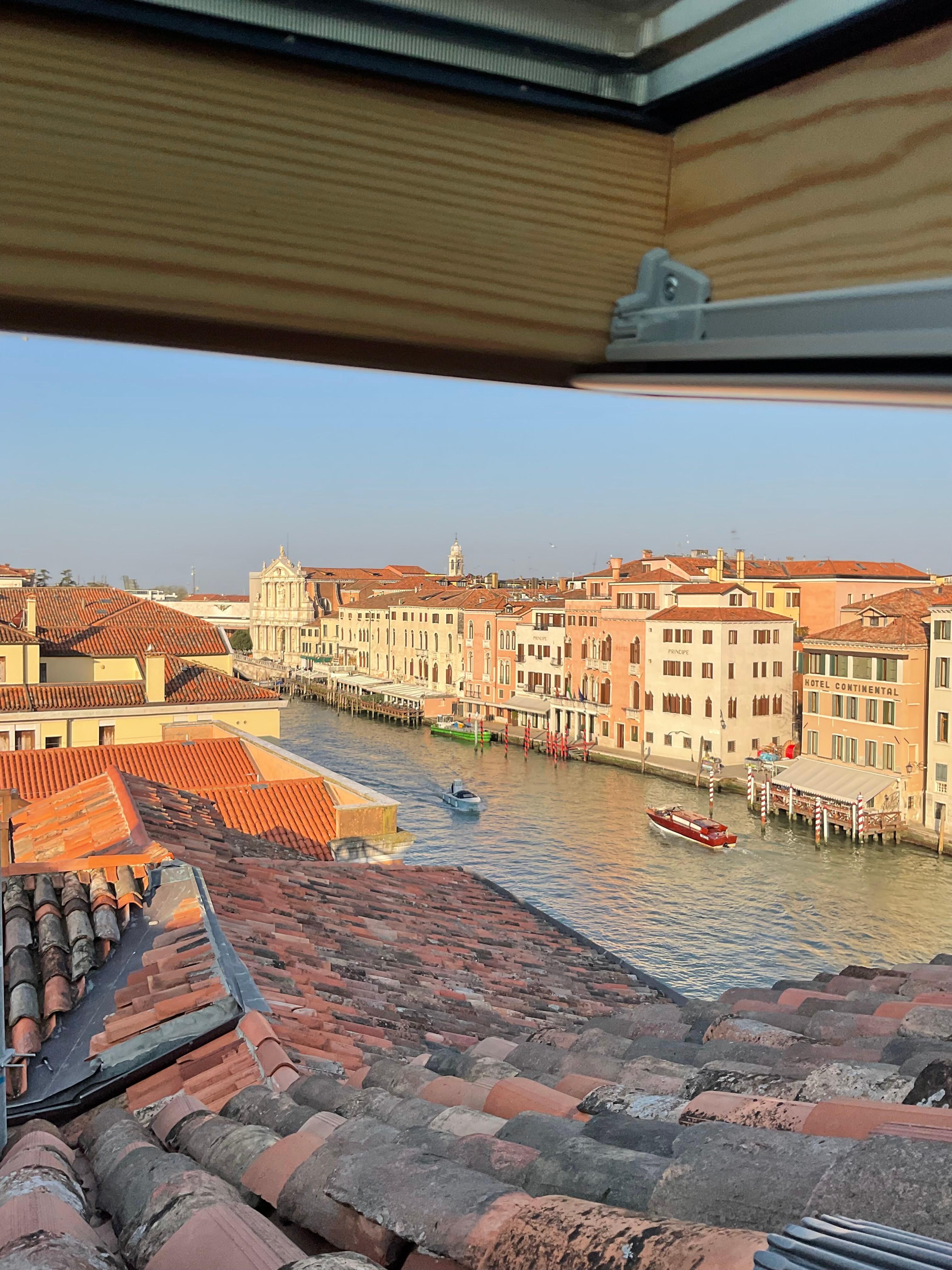 Grand Canal from our bedroom skylight. 
