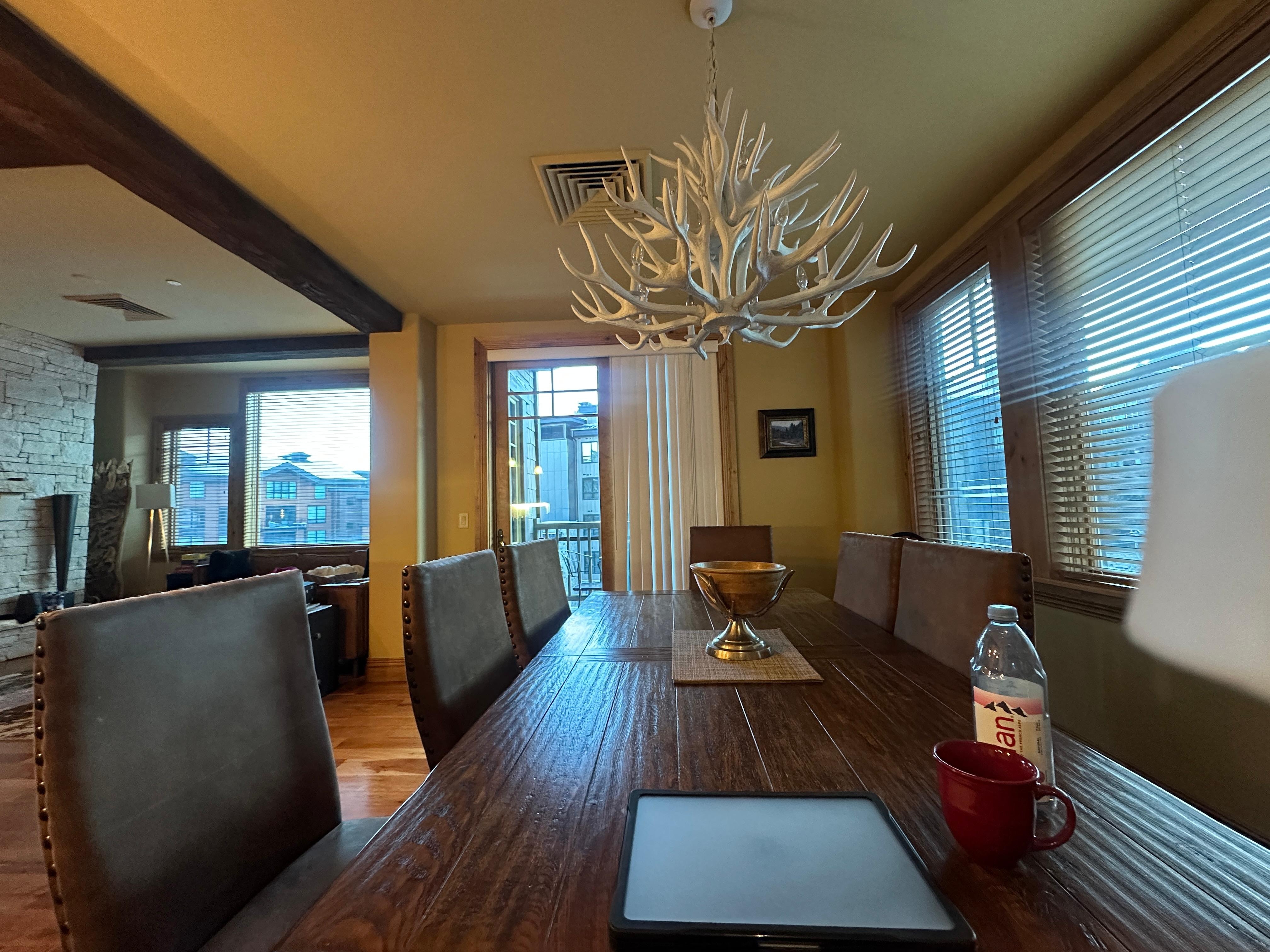 Peaceful morning having a cup of coffee and enjoying the view 