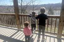 We did a little bird watching. The propane grill is on the covered porch.