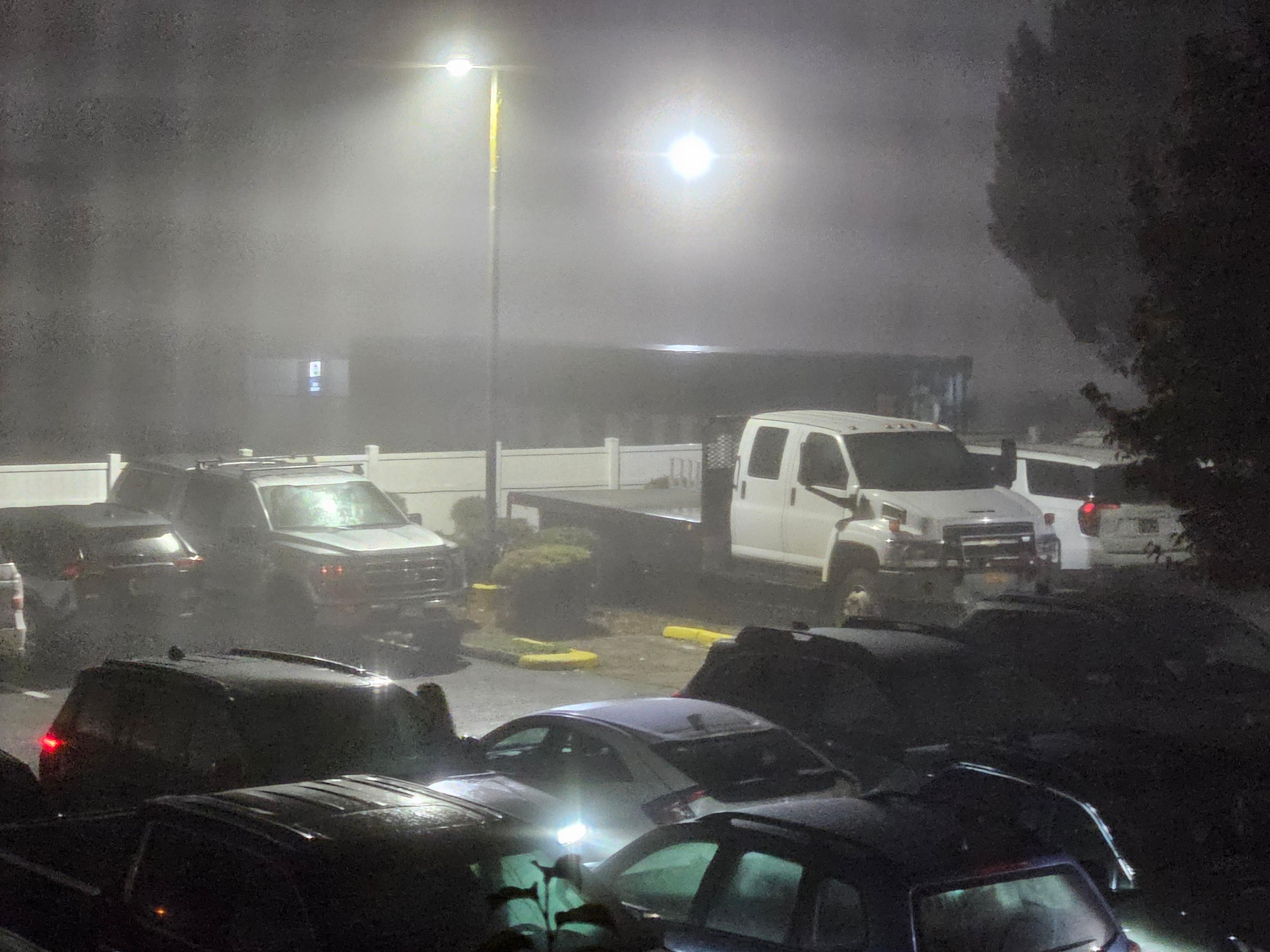 Took two parking spaces