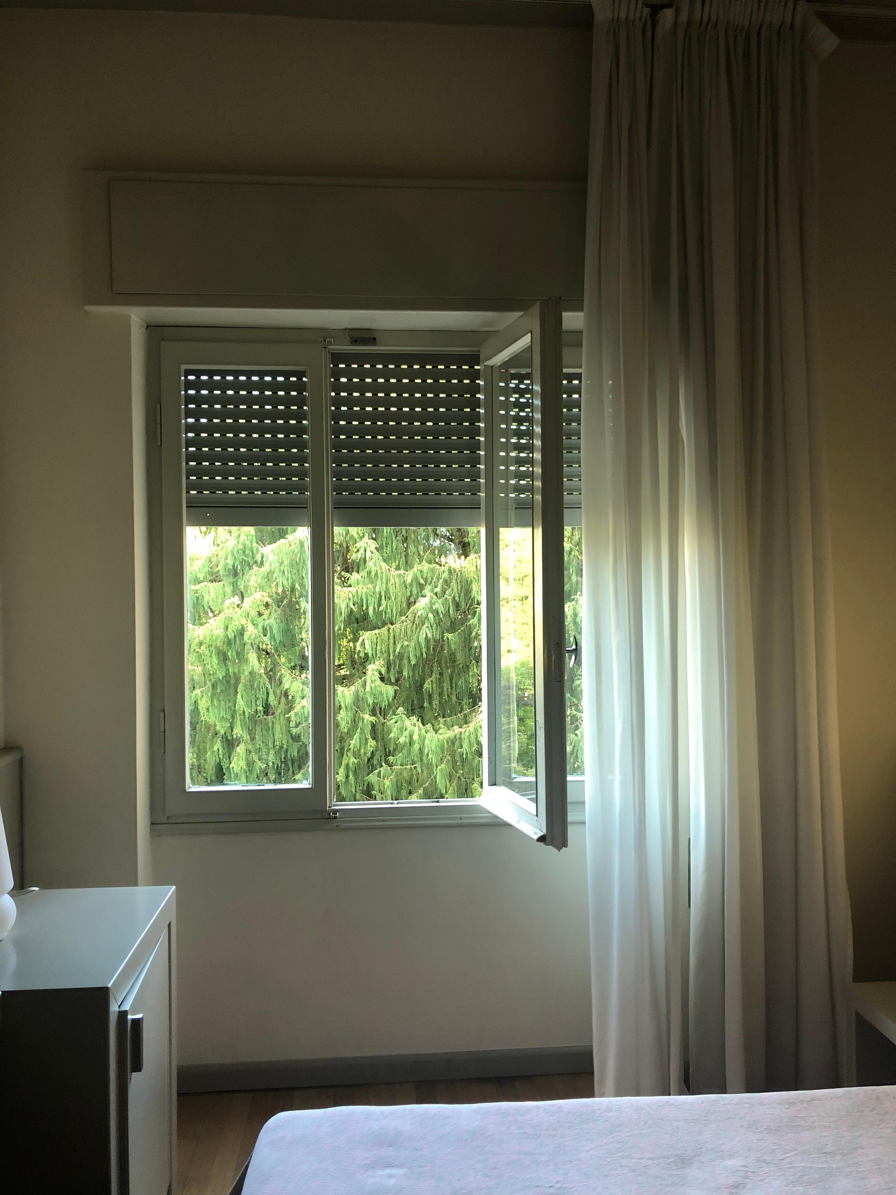 Broken window shade. 