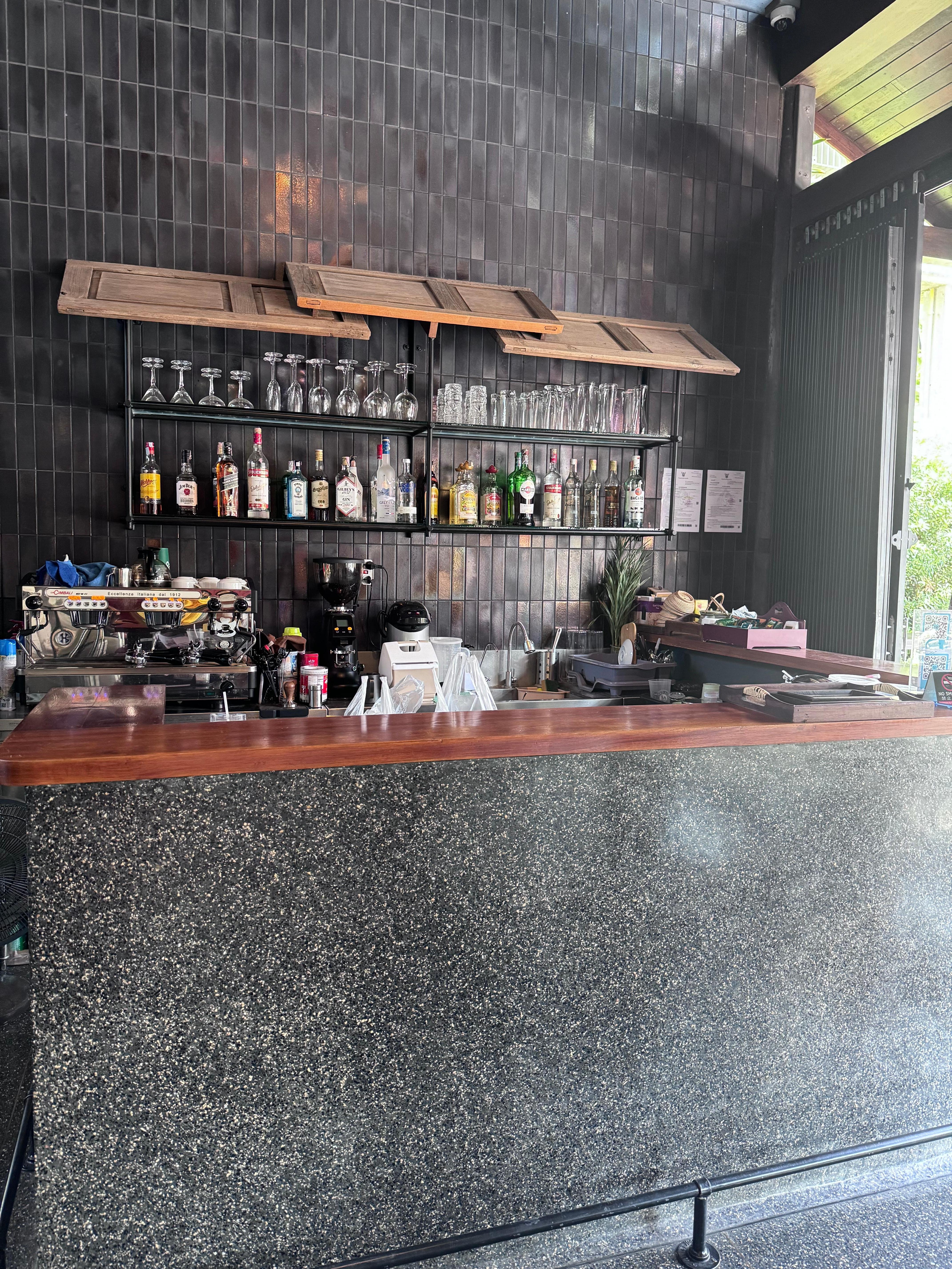 Entrance and where you can order some drinks