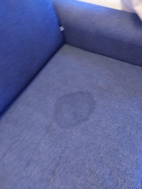 Different kind of stains on the furniture and carpets
