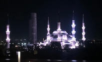 Vue depuis la terrasse du restaurant.