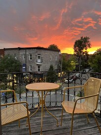 The sunset from the balcony