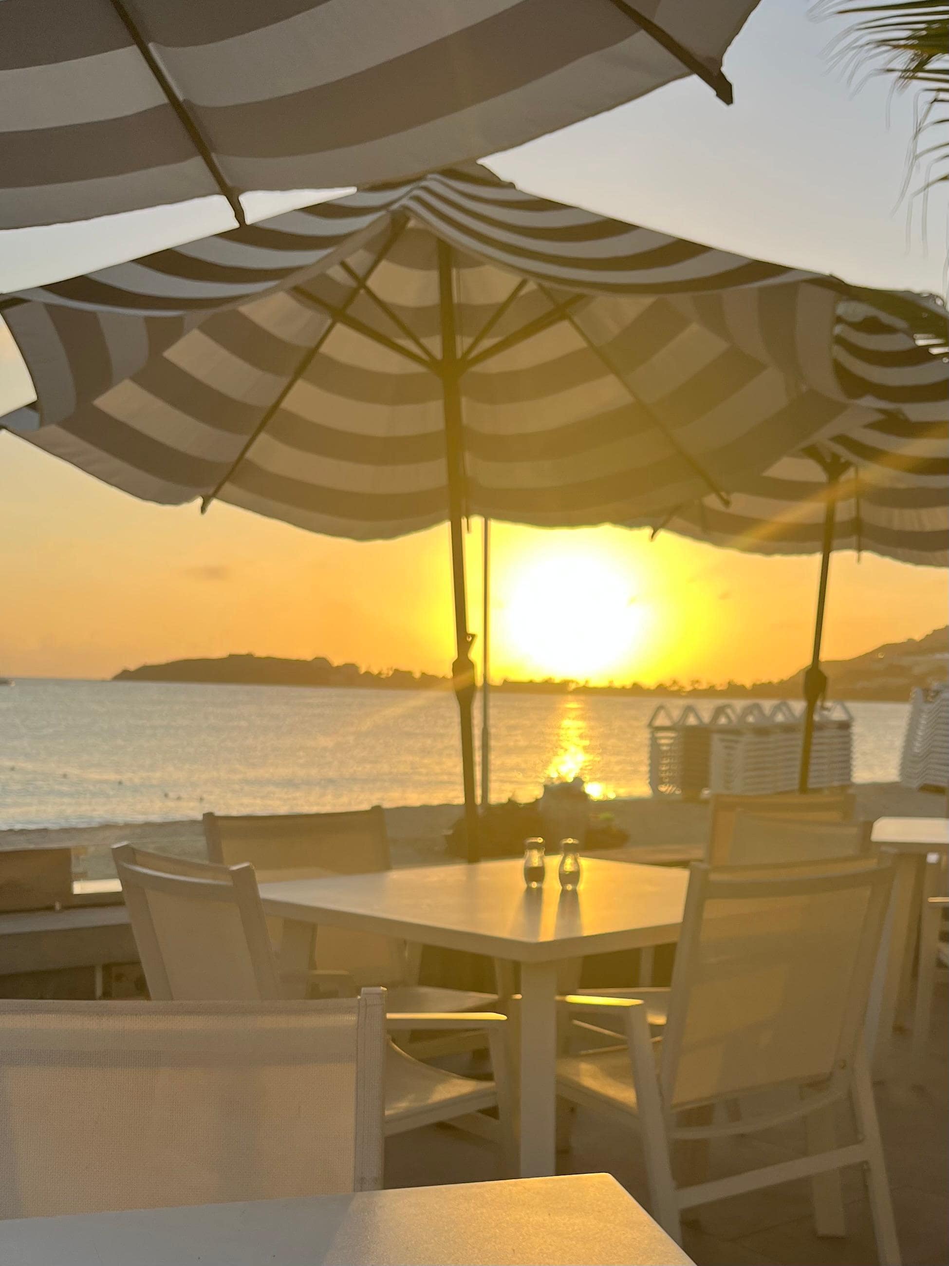 Sunset fire happy hour