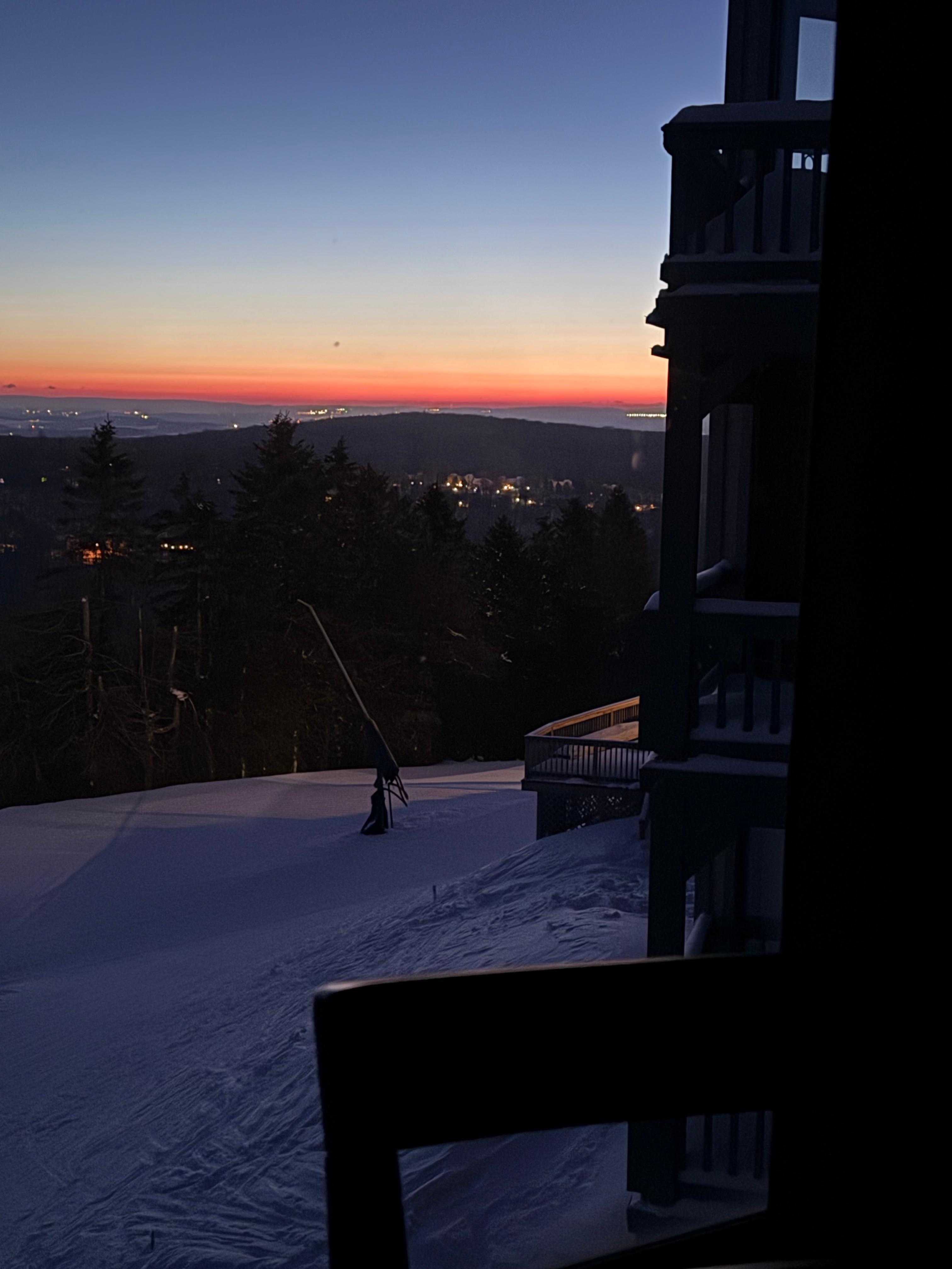 Sunrise from the living room 