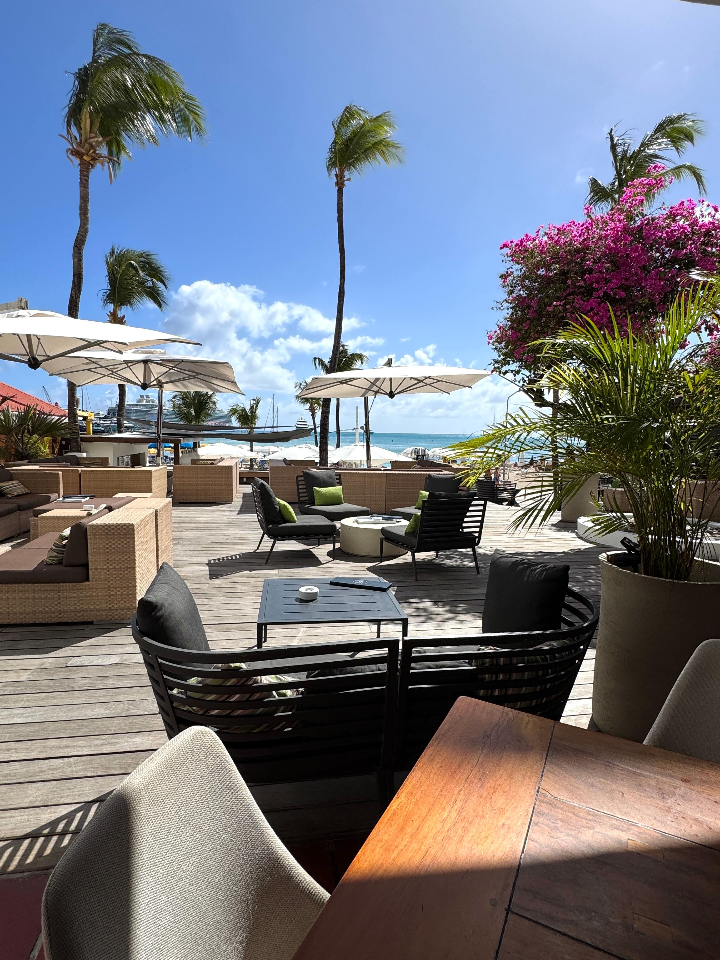 View from bar area . 