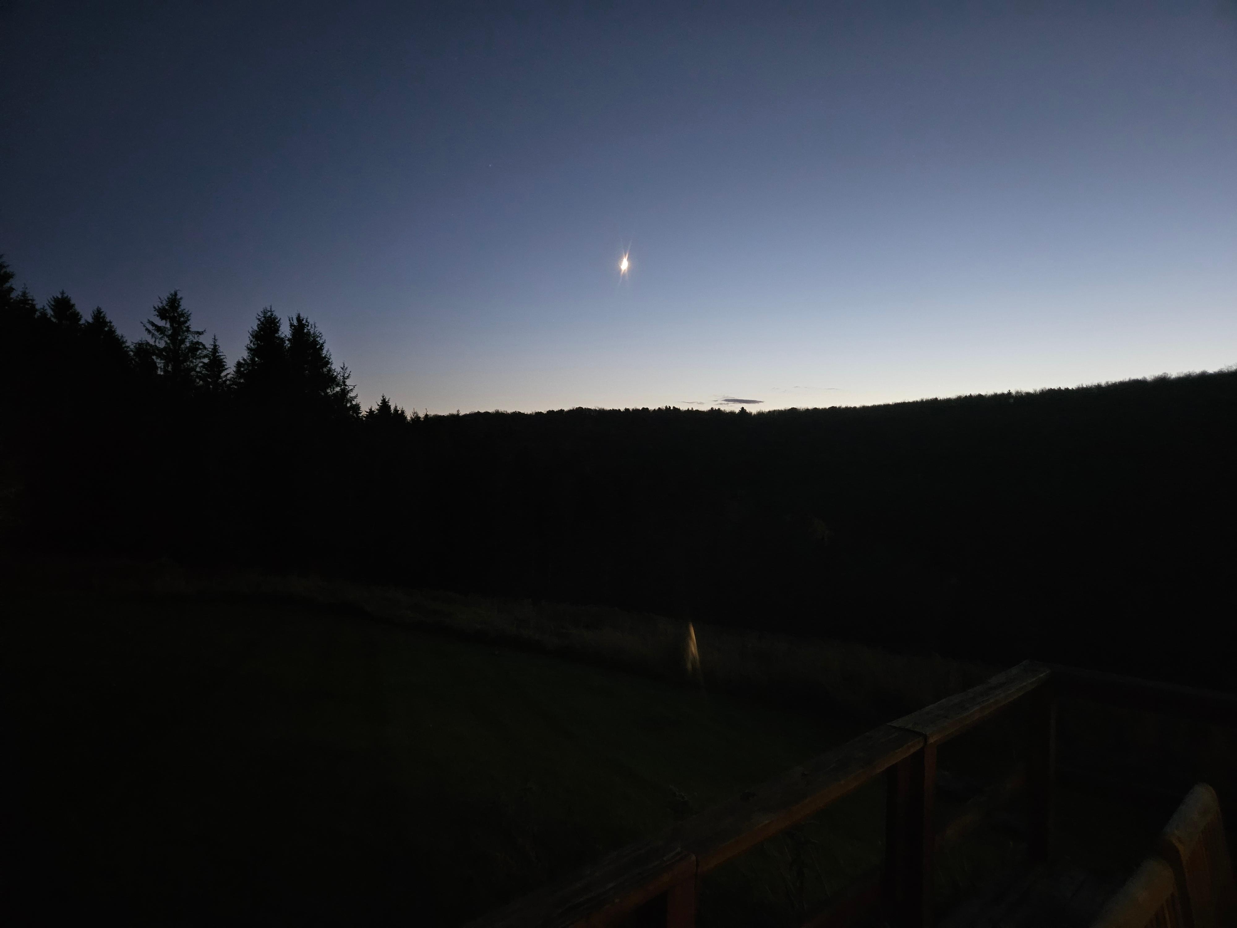 Shortly after sunset.