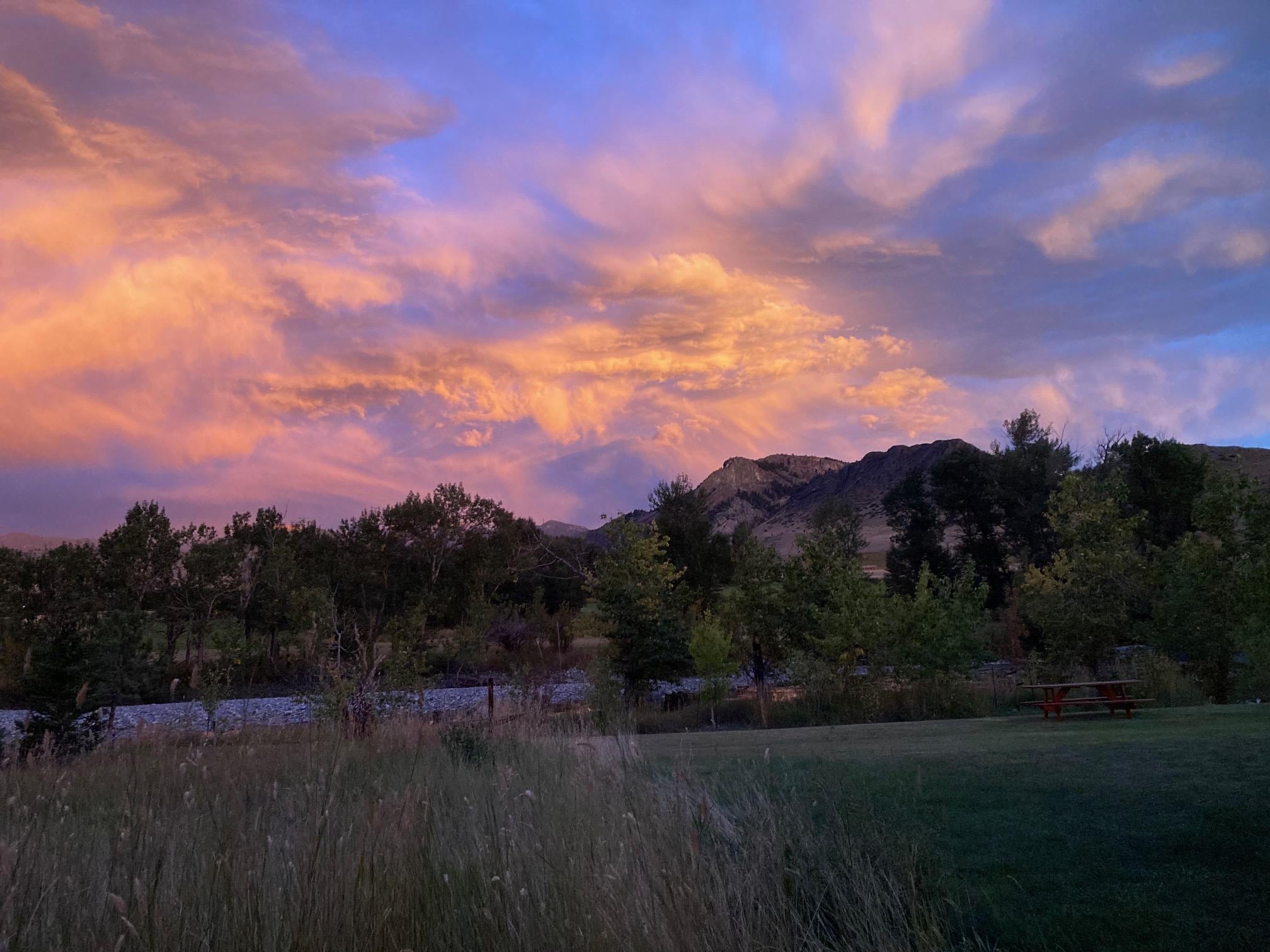 Sunrise out the front window