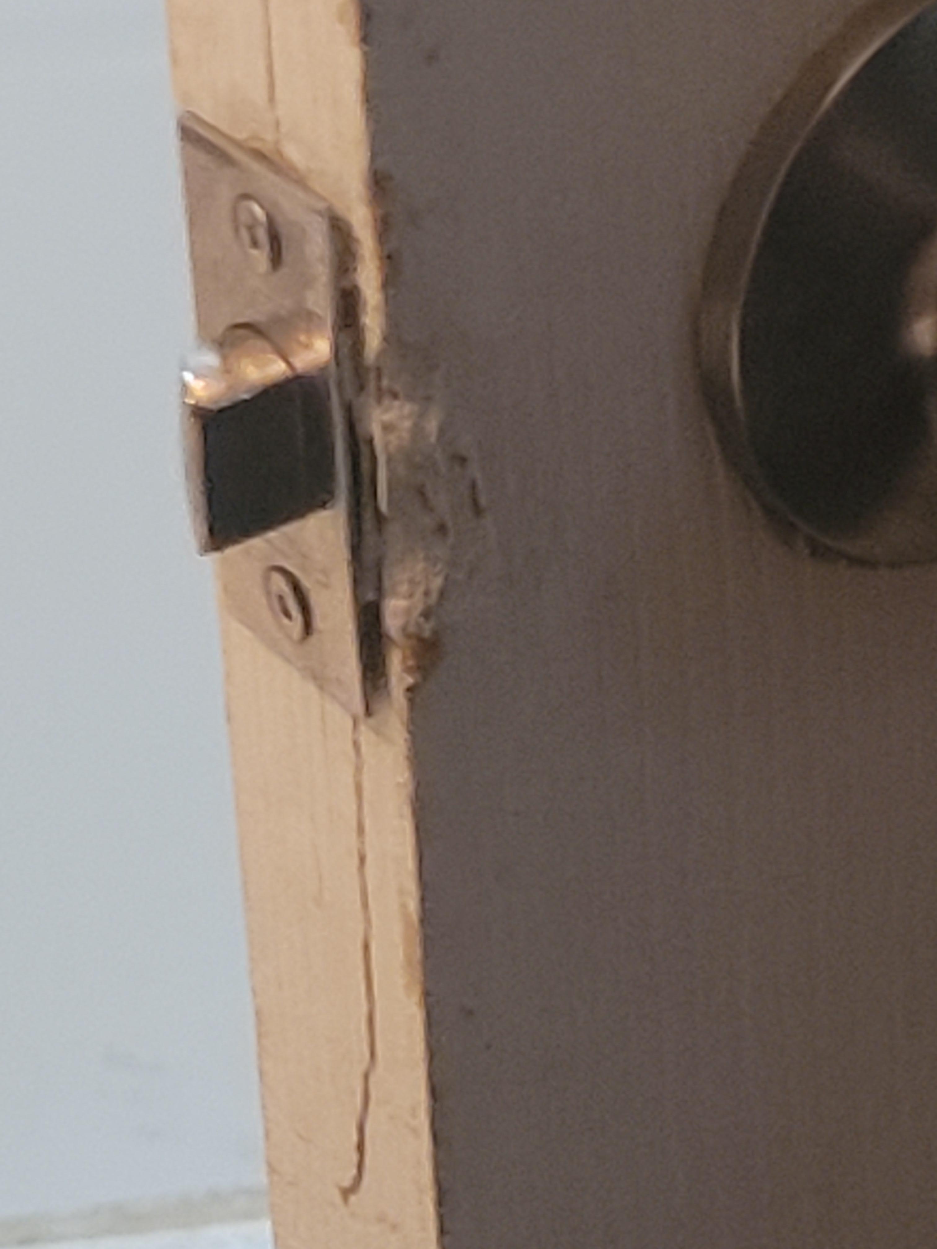 Broken door on bathroom 