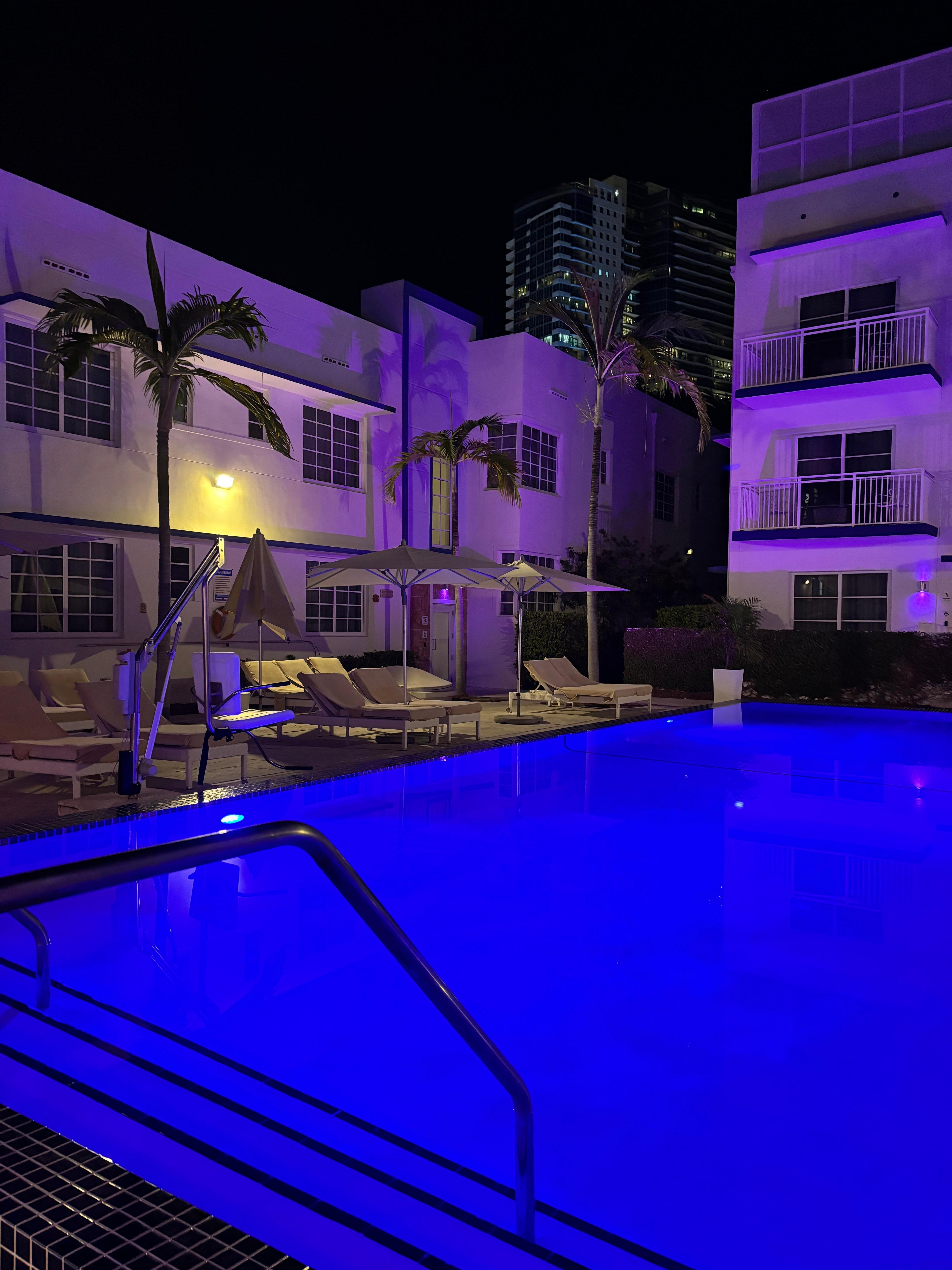 Pool at night
