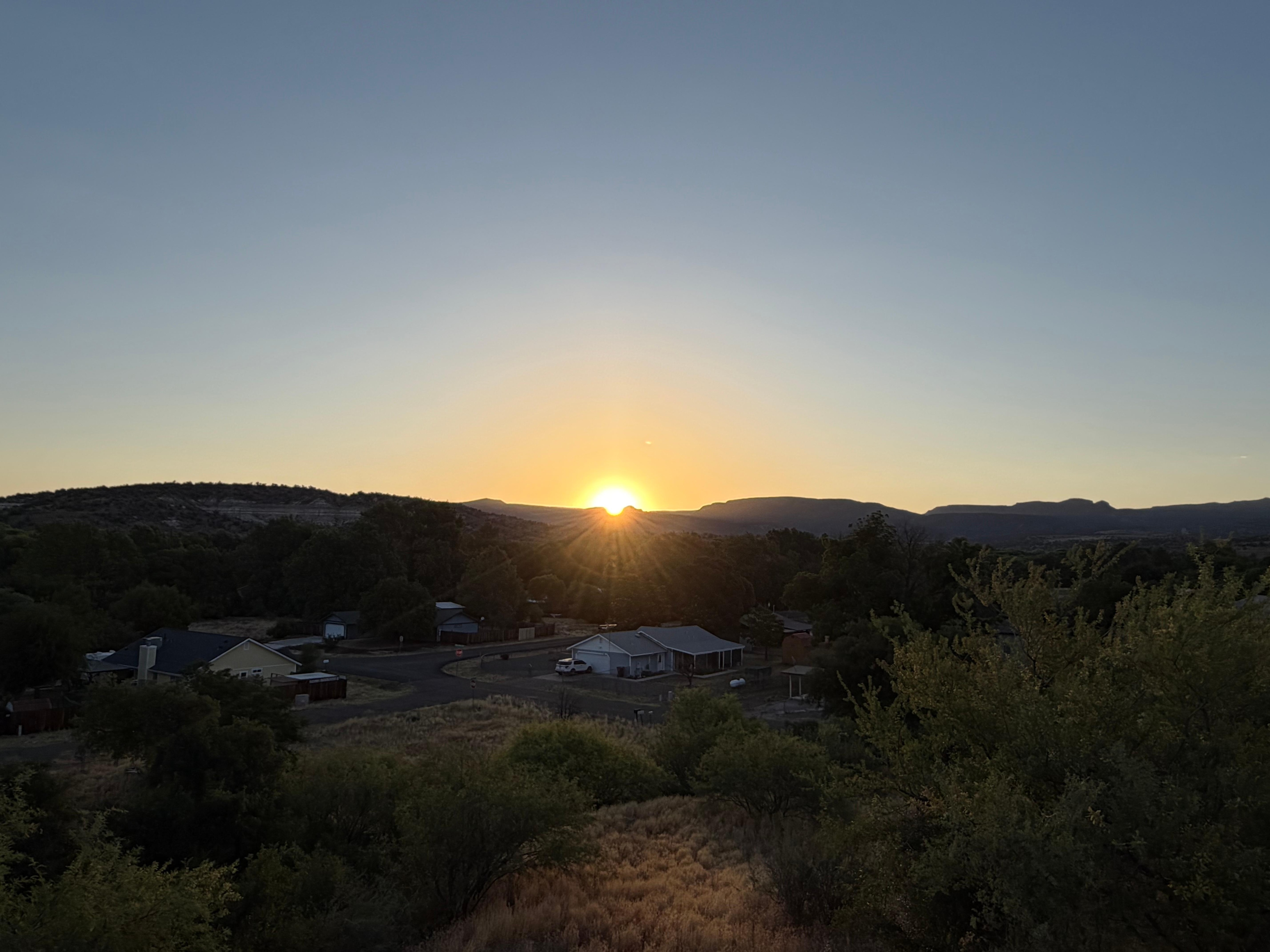 Sunrise at the house