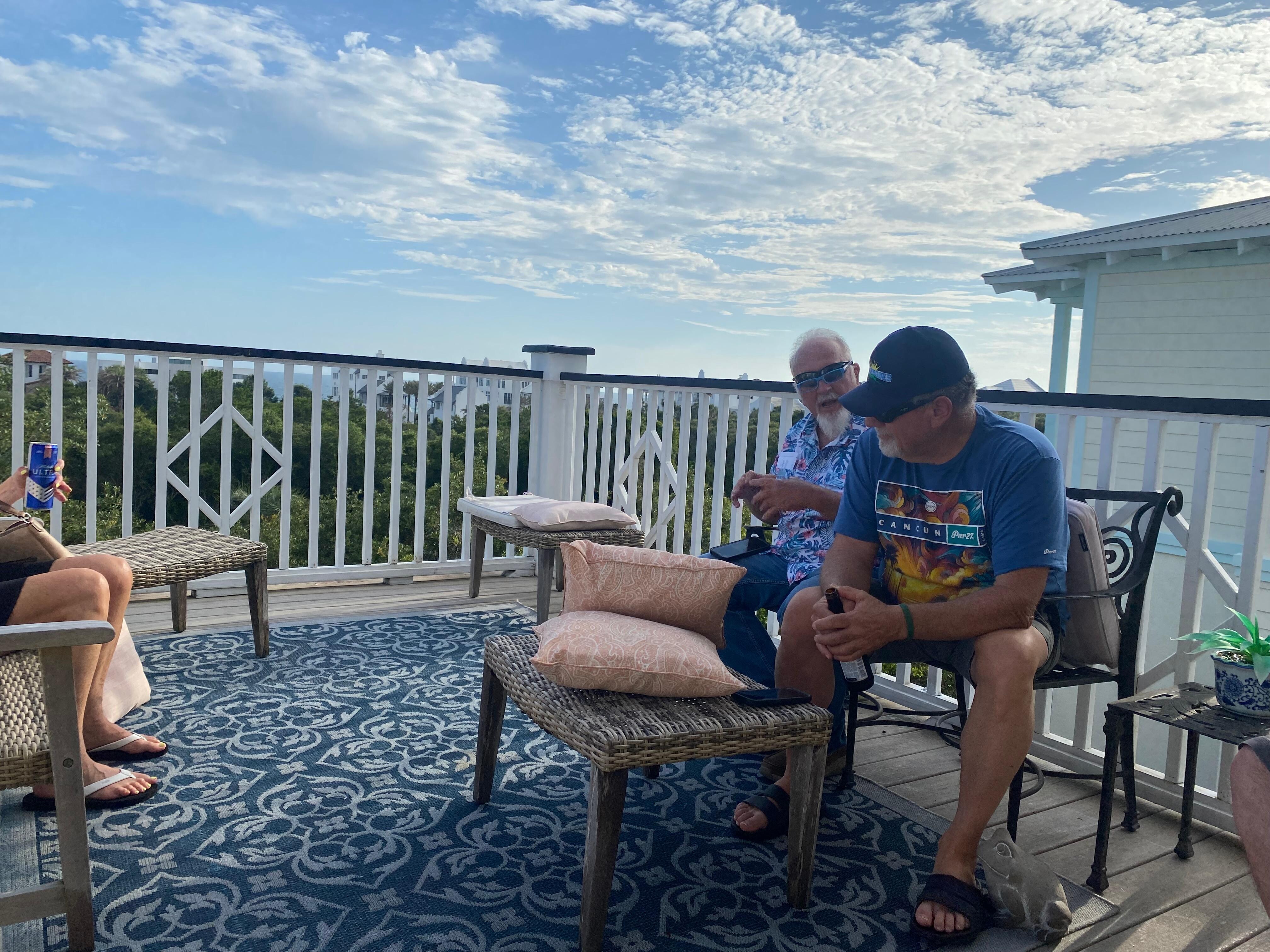 Enjoying the deck