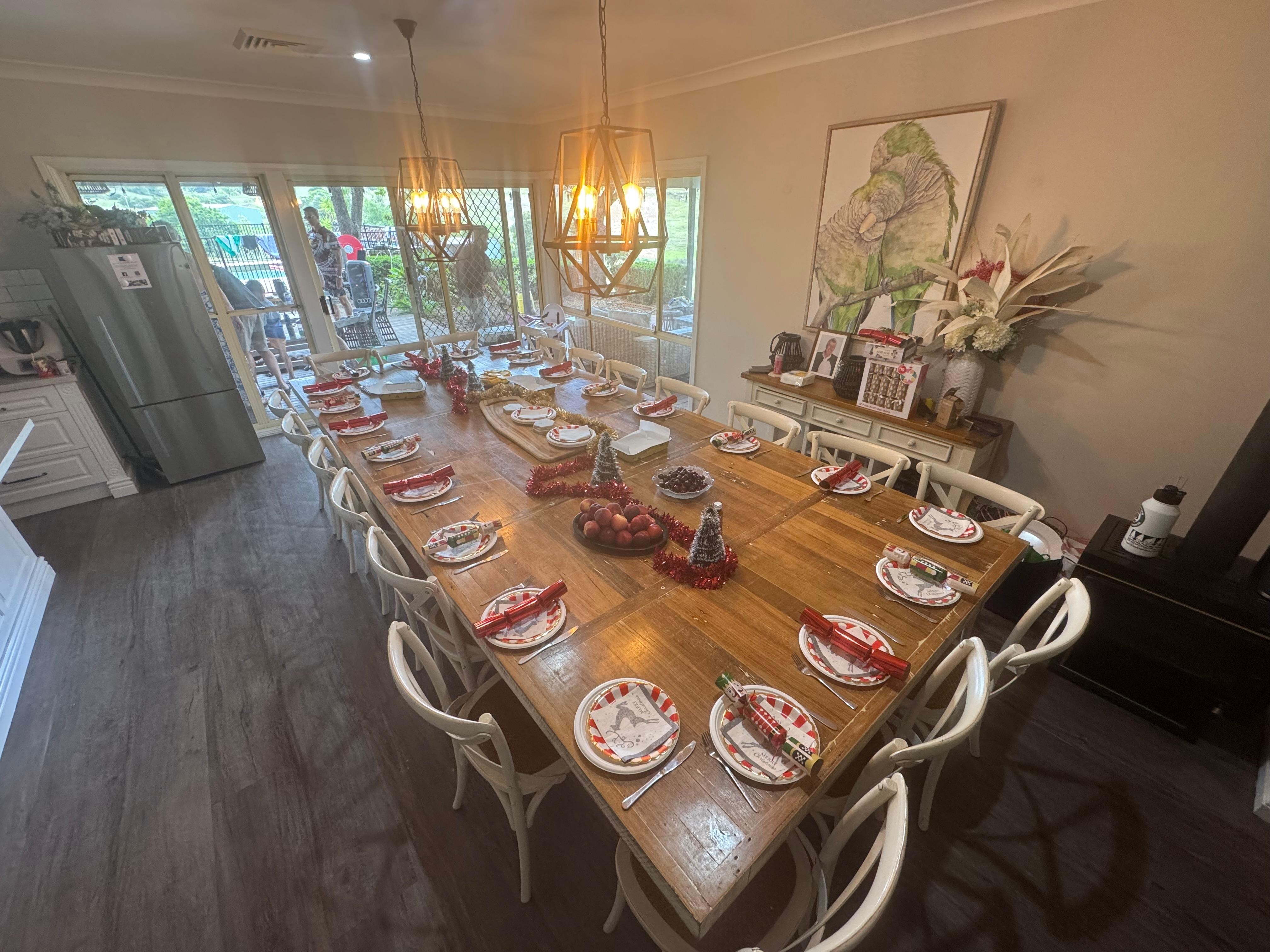 Large table for Christmas lunch