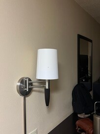 Red stain on lamp shade