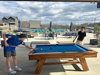 The boys taking advantage of the amazing weather outdoors in December