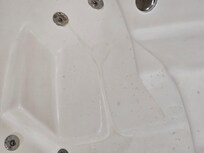 Peeling paint in the tubs