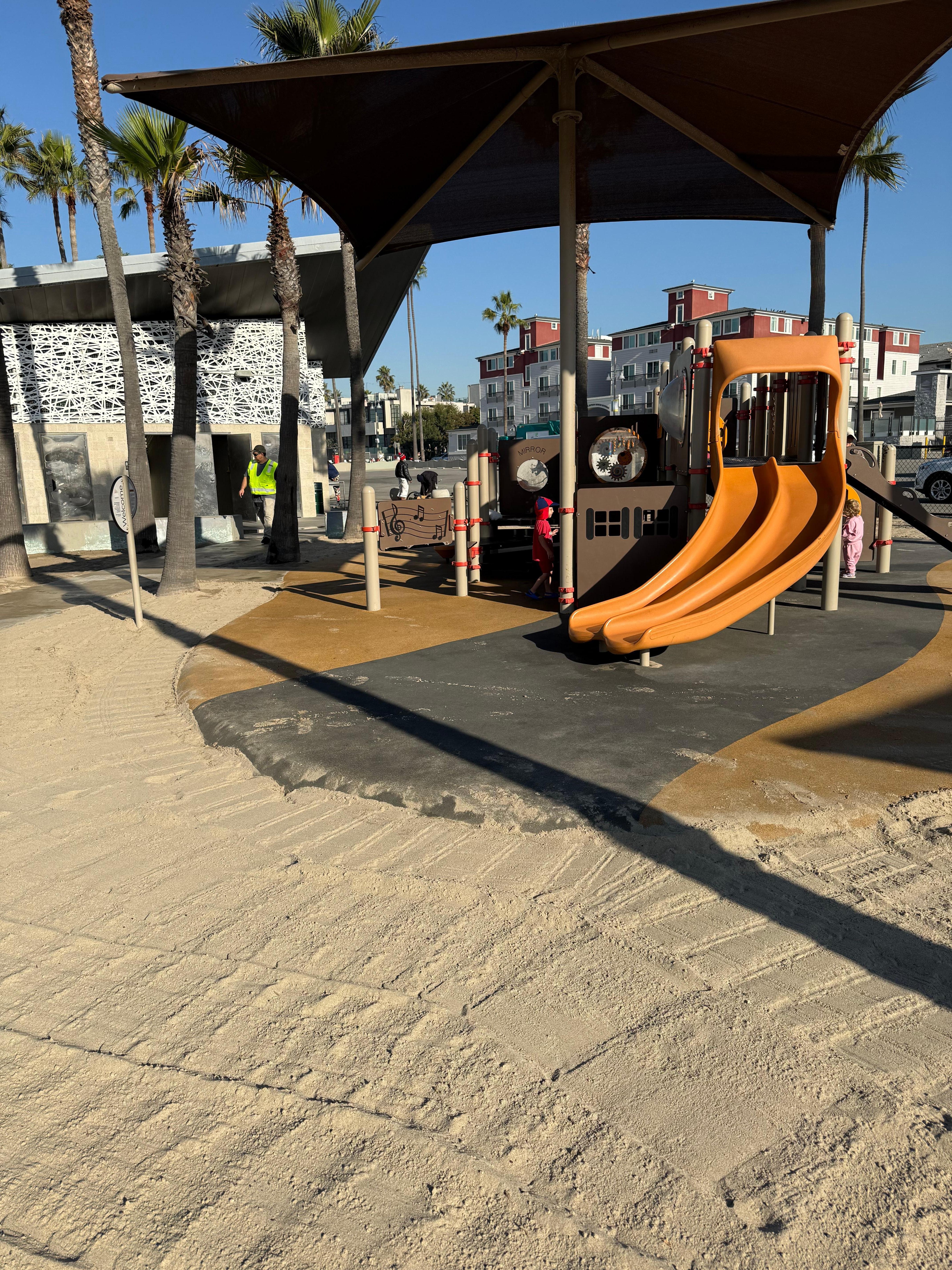 This adorable park is directly in front of the hotel 