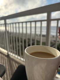Morning coffee on the balcony was the perfect start to the day!