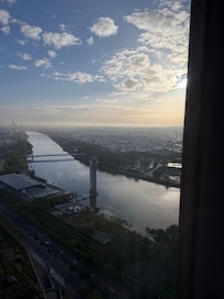 A vista maravilhosa da janela do nosso quarto