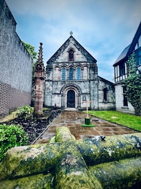 Small church built in 913 directly across from The Swan Hotel