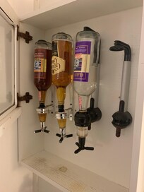 Alcohol dispenser broke and door broke