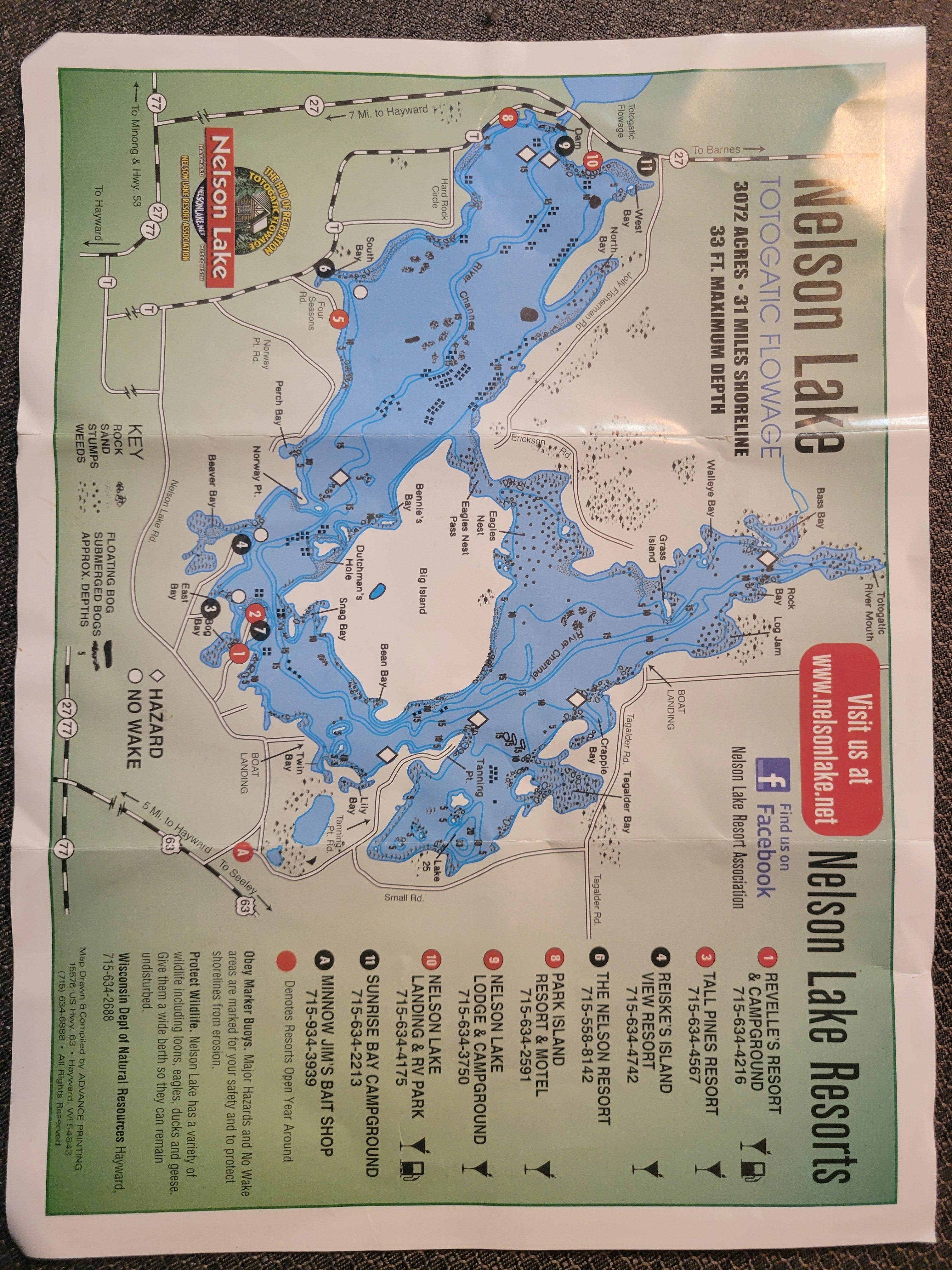 Map of Nelson Lake !
Great fishing !!!