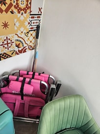 2 beach chairs lend by Privada Stays.