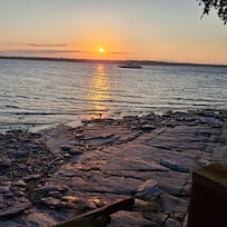 Picture from the back of the Property at sunrise.