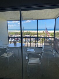 Beach view from balcony/lenai