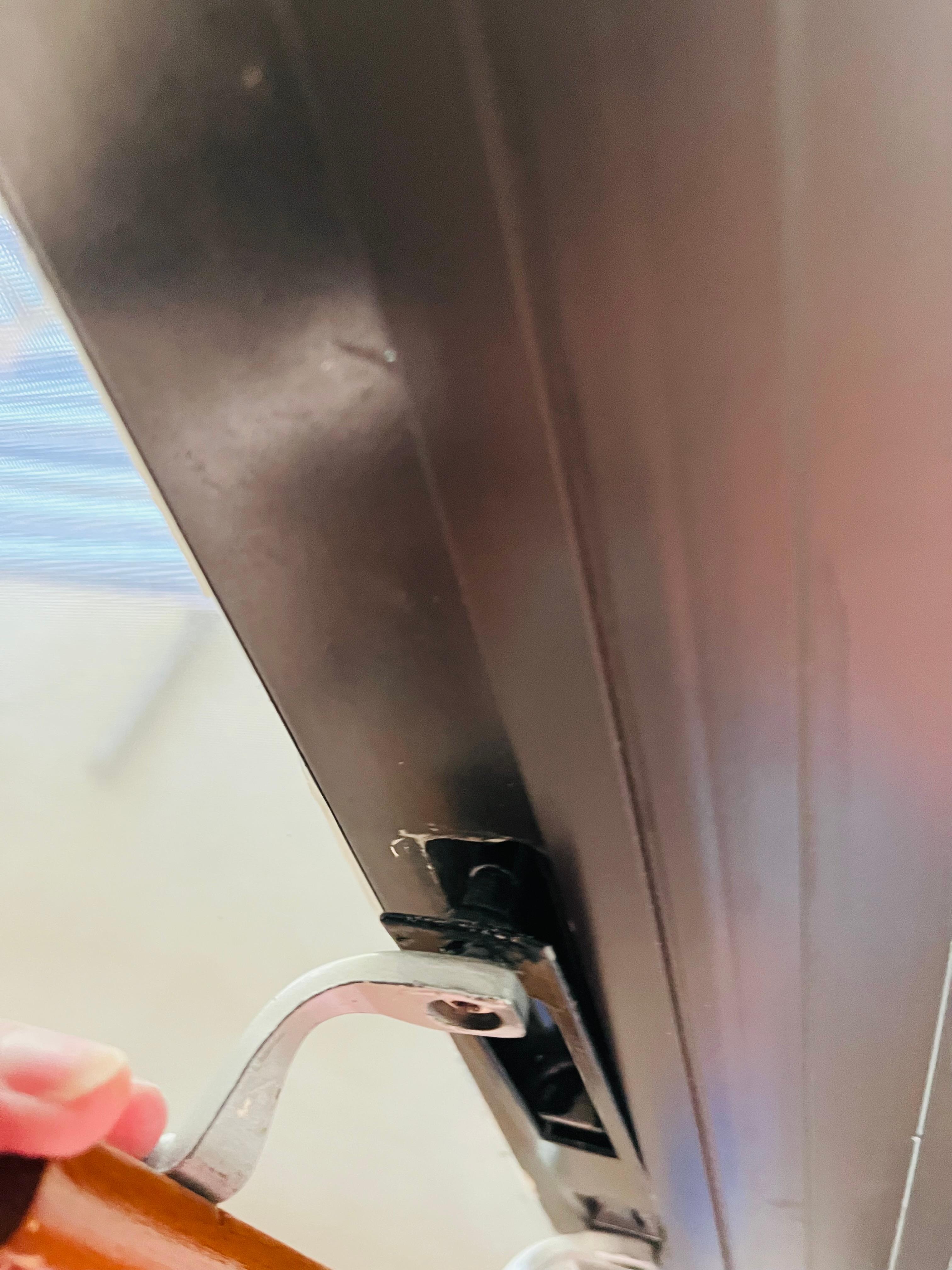 Broken handle upstairs somebody could’ve gotten cut