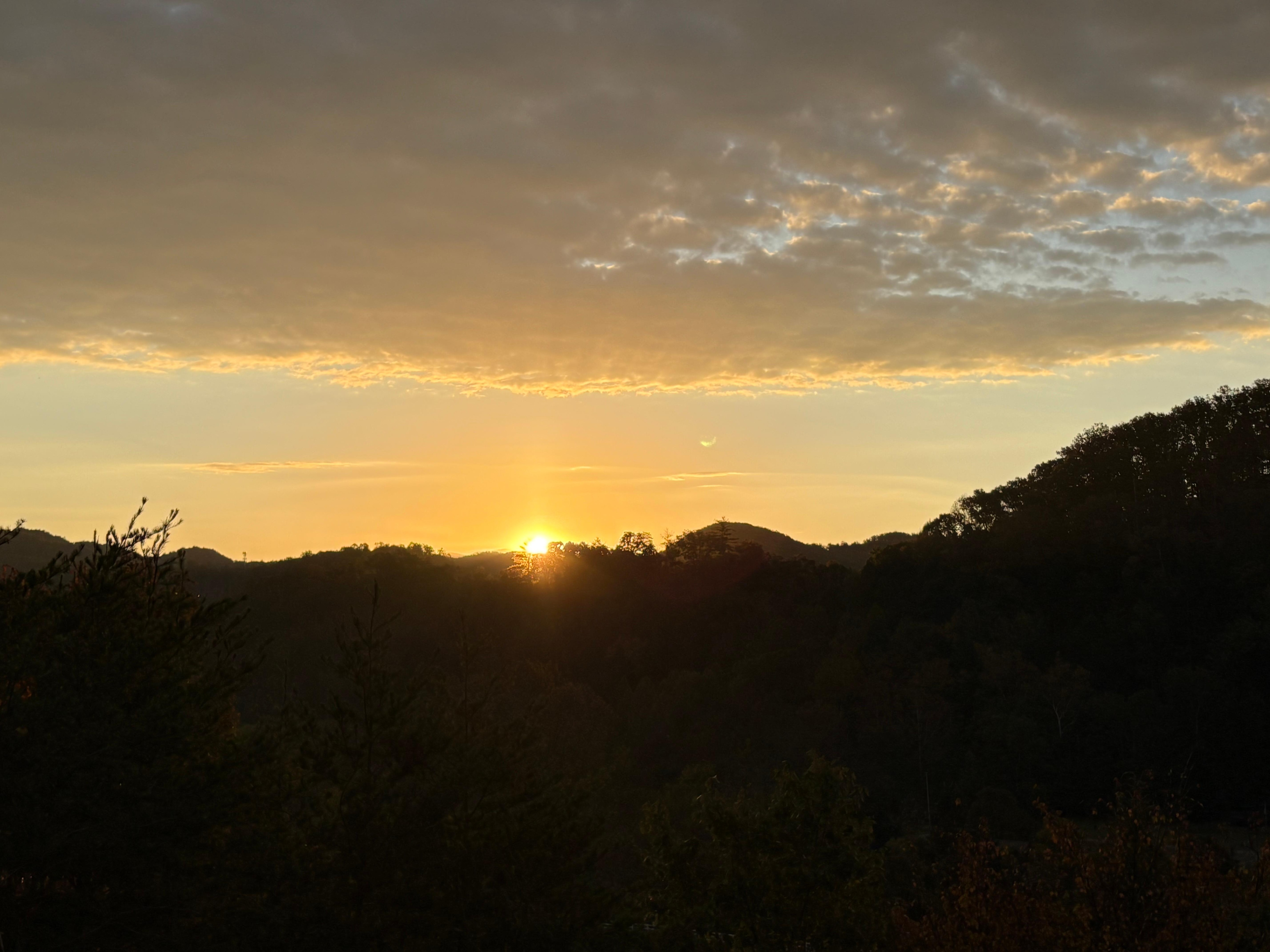Sunrise from the cabin