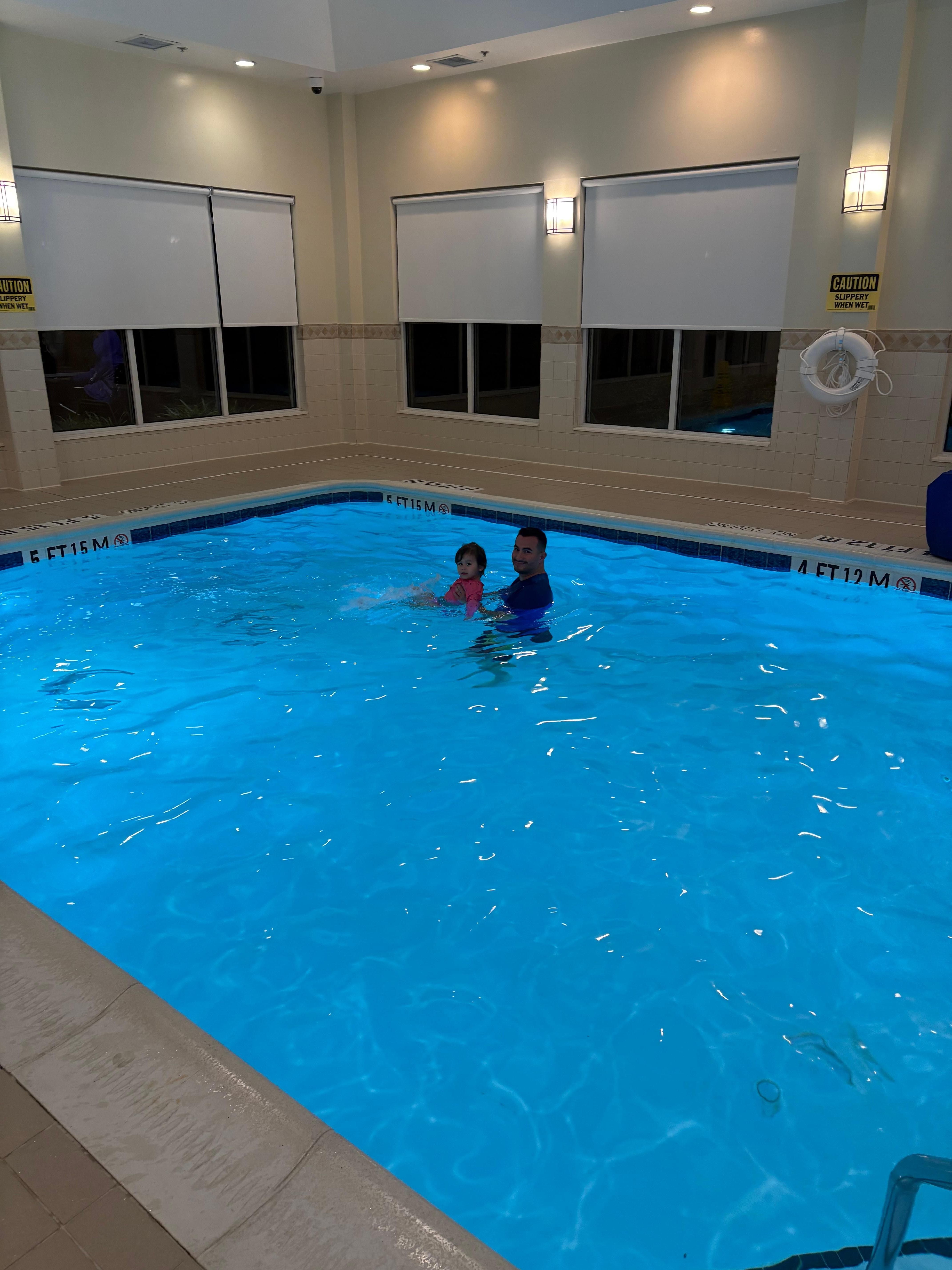 Indoor pool was an added bonus for our family!