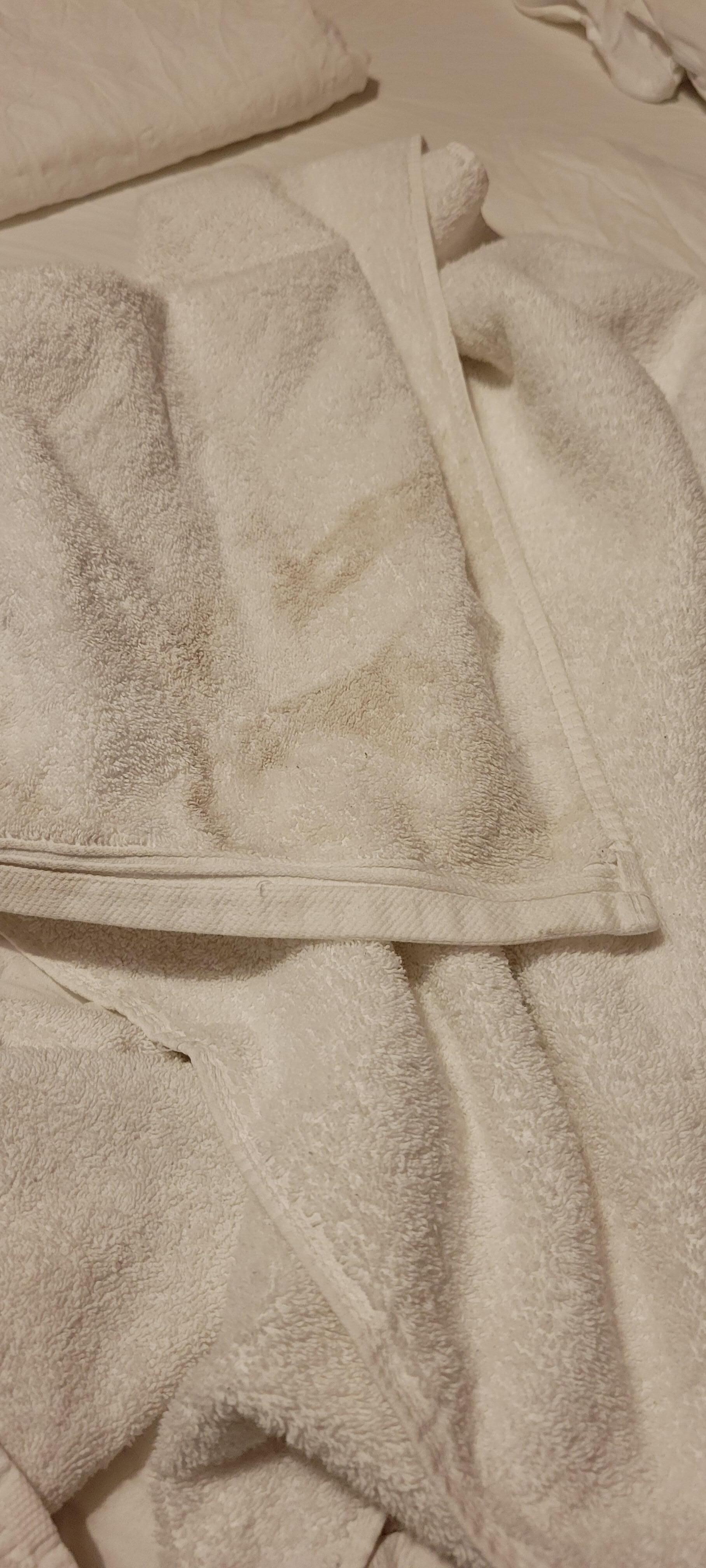 Stained towel given to us