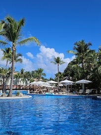 The pool that runs the length of the property was everything.