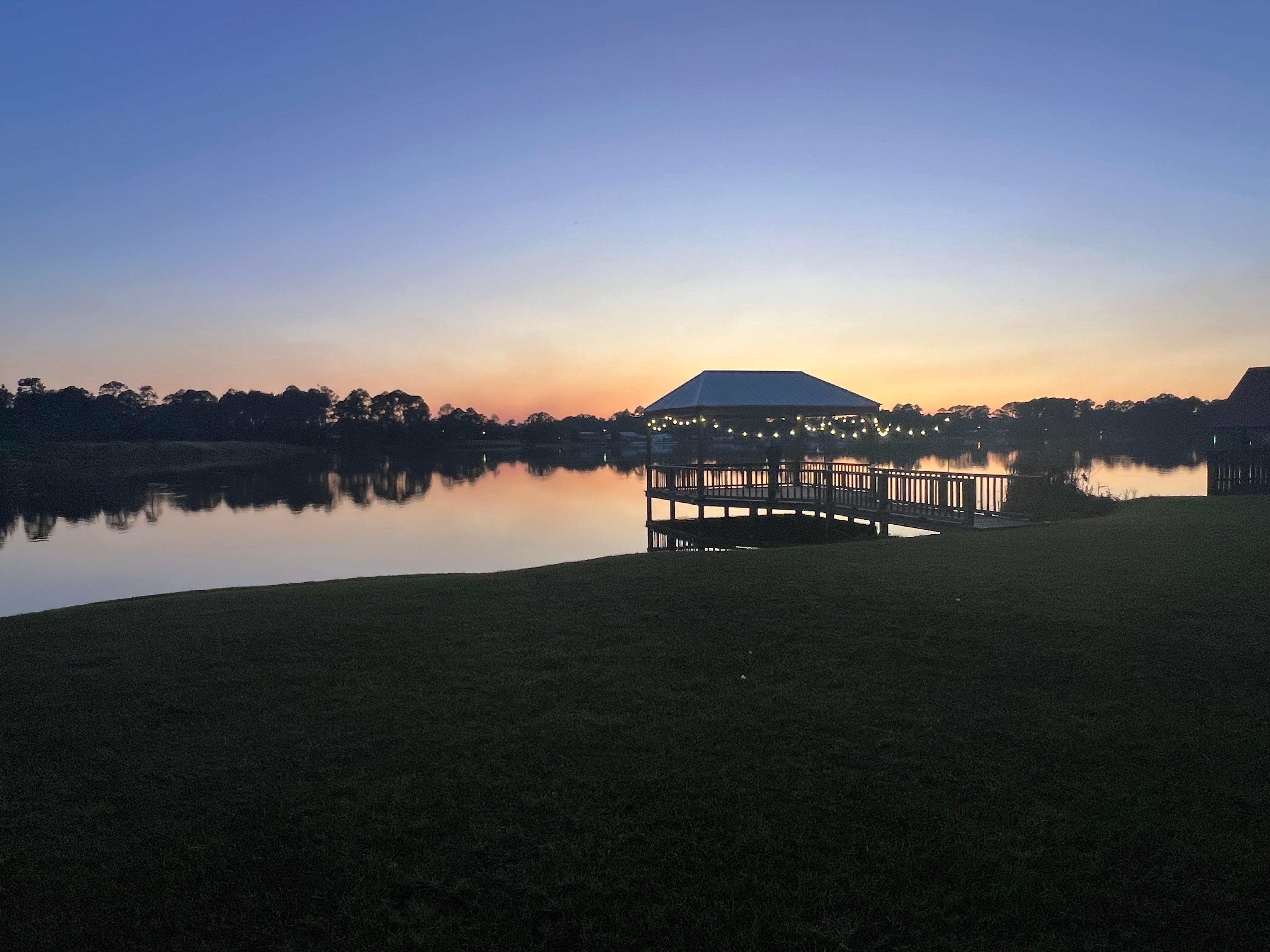 Watching the sunset over Indian Lake was a highlight!