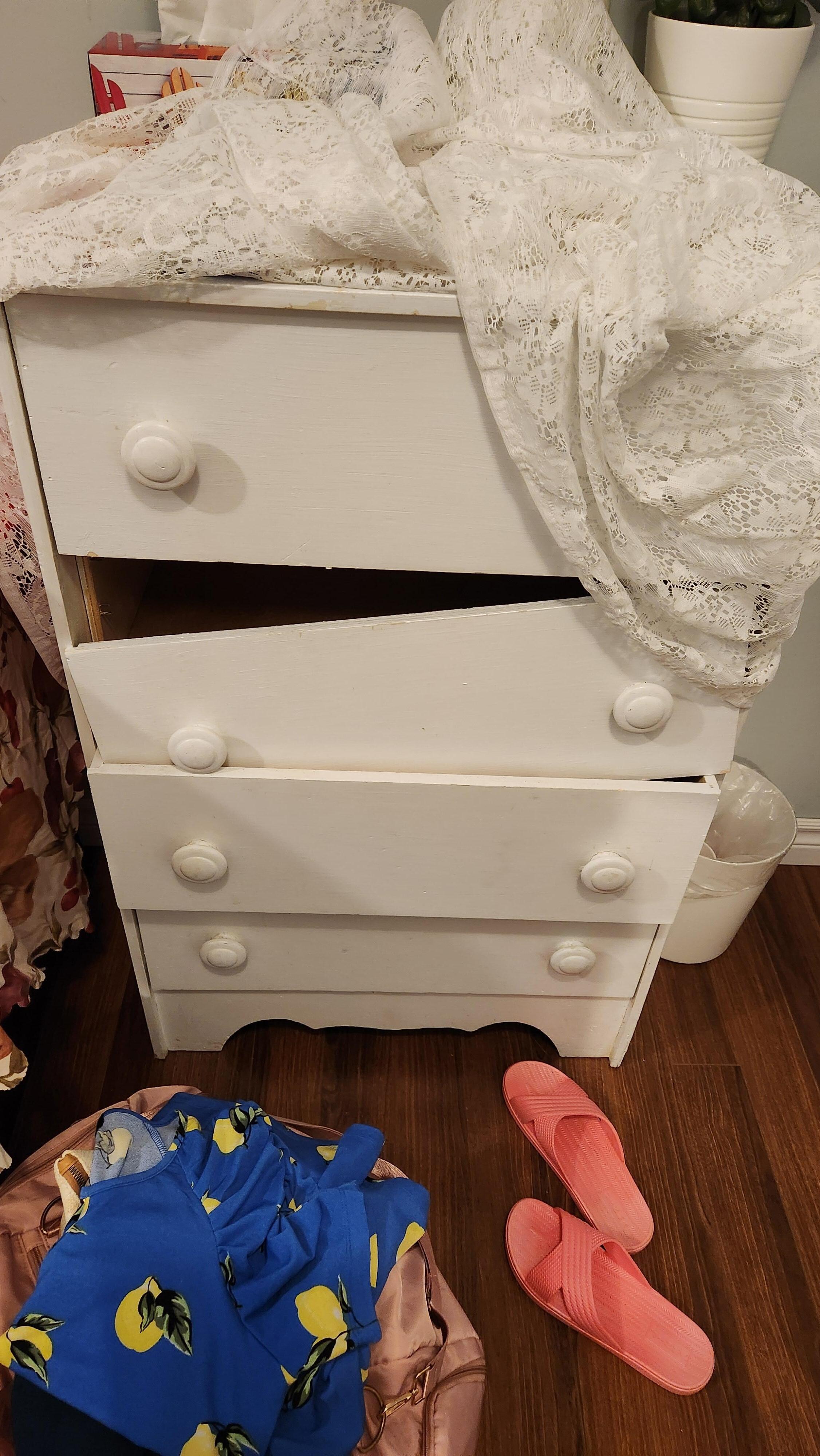 Broken drawer covered over!!!