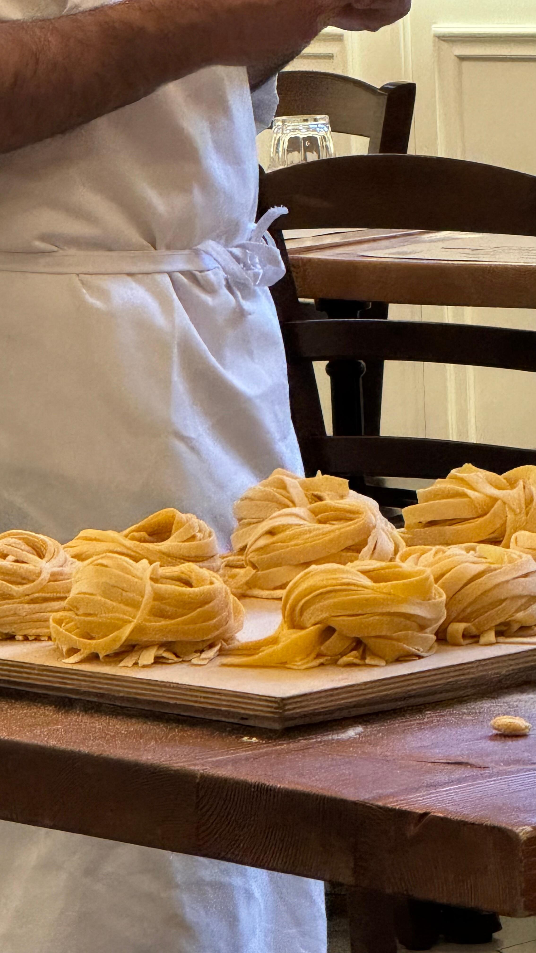 We took a pasta making class