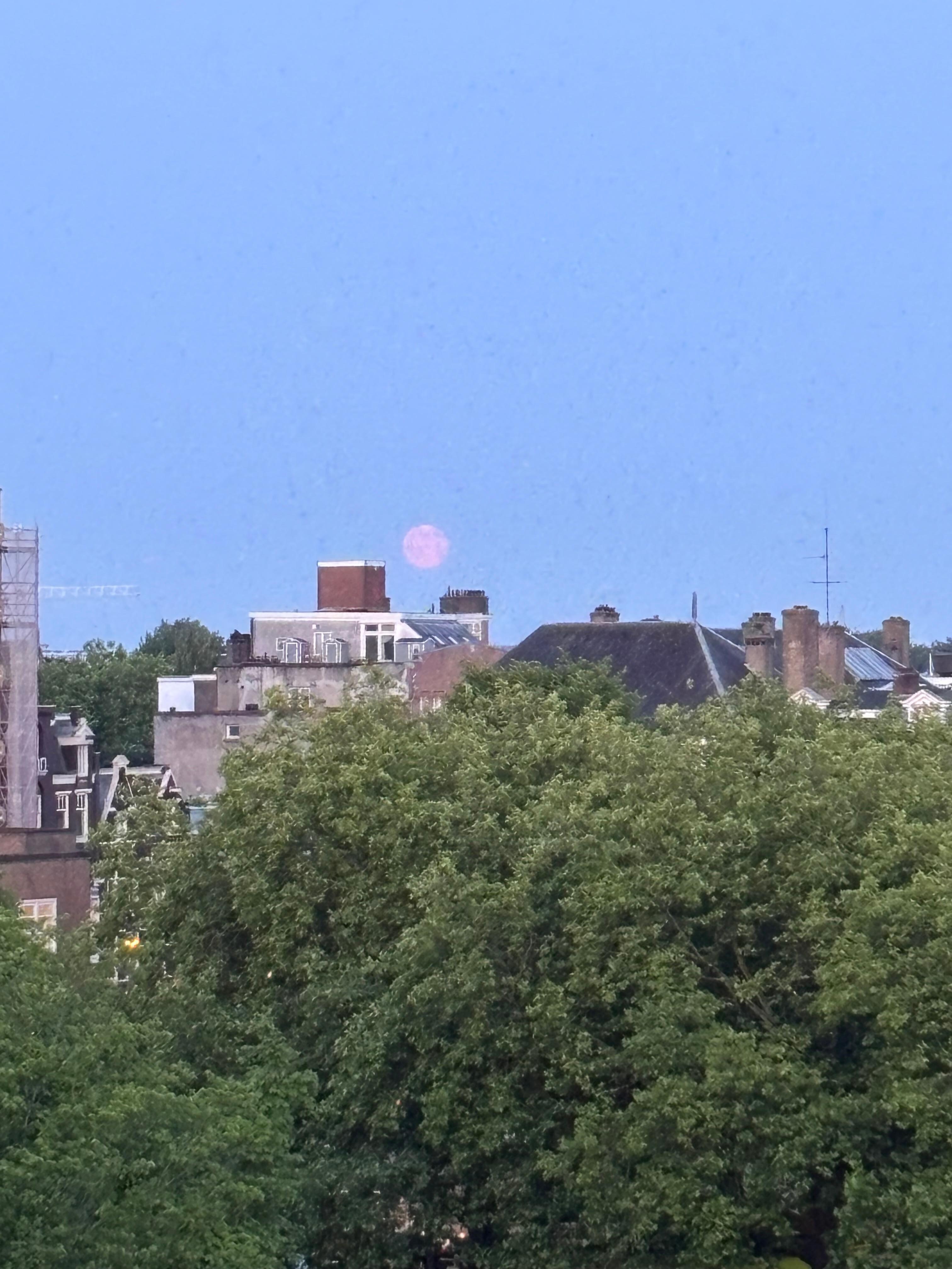 Moon view from 4th floor window