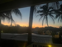 View from upstairs deck at sunset!