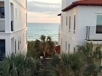 Beach view from the third-floor balcony.