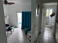 Looking out from the bedroom