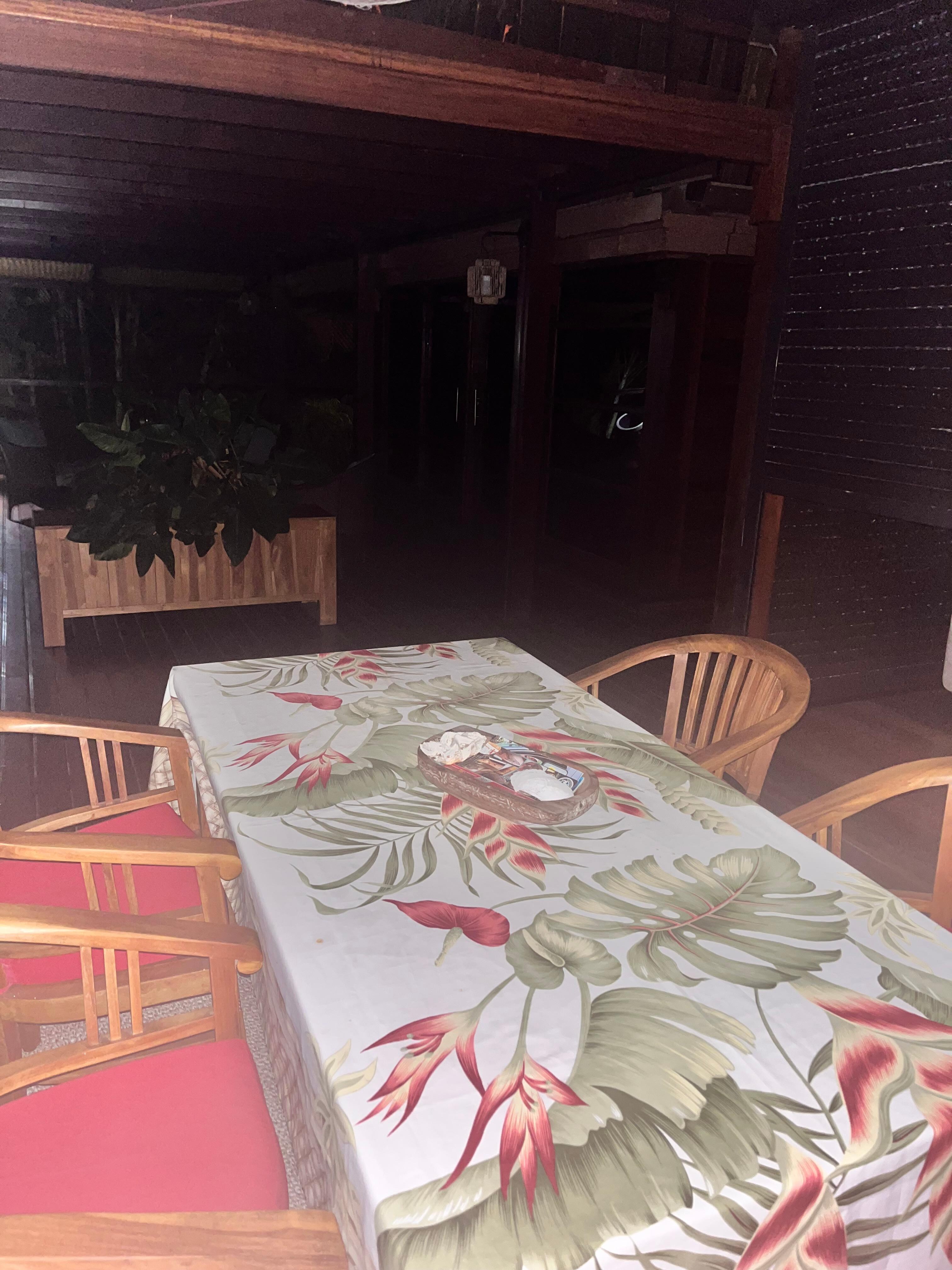 Family table (be ready for mosquitoes)