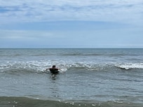 Boogie Boarding in the surf
