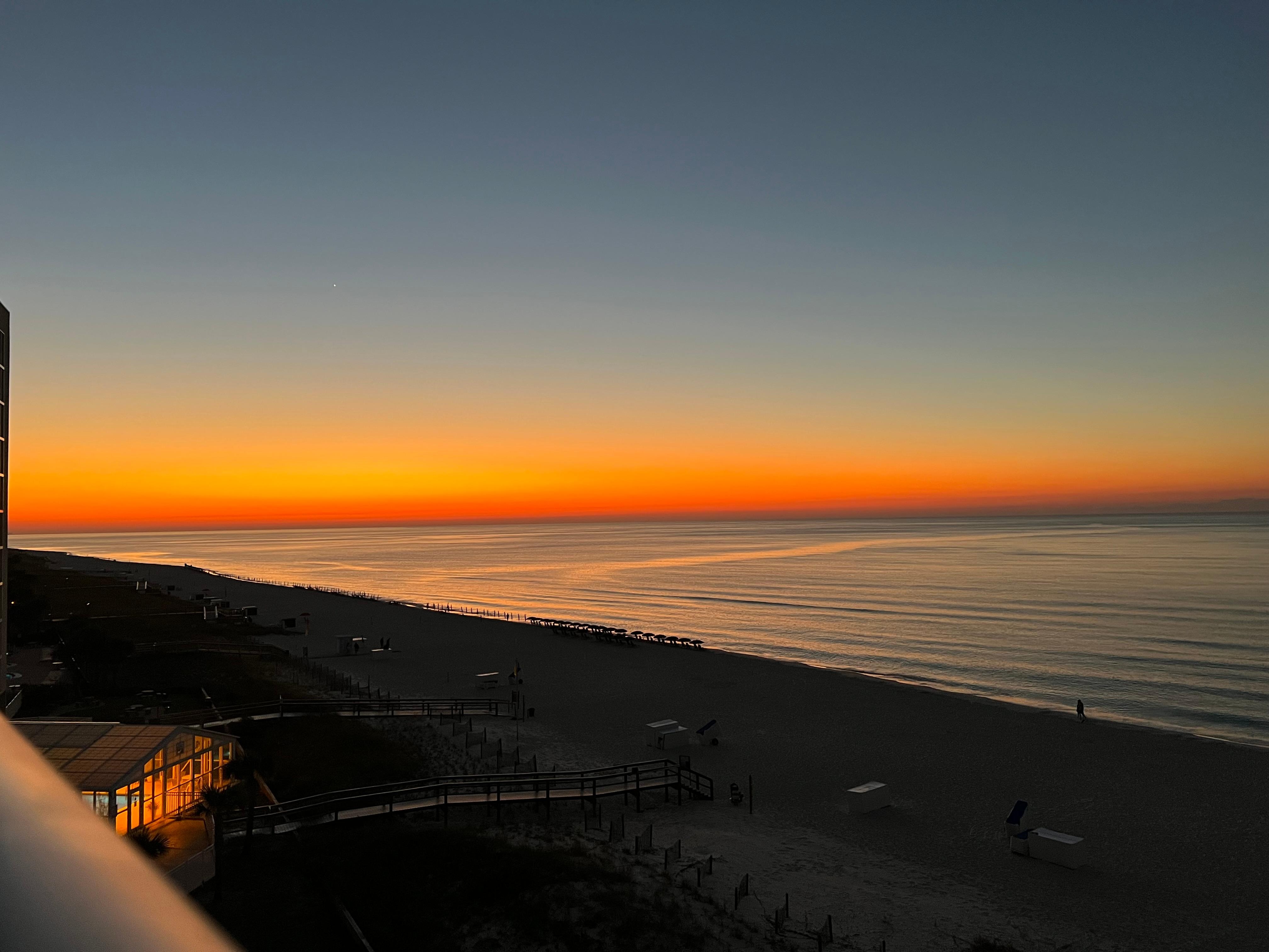 Sunrise from the balcony