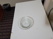 Ashtray in "non smoking room".