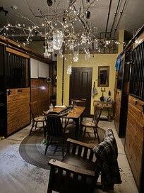 The unique light fixture … so many clever uses of horse themed items