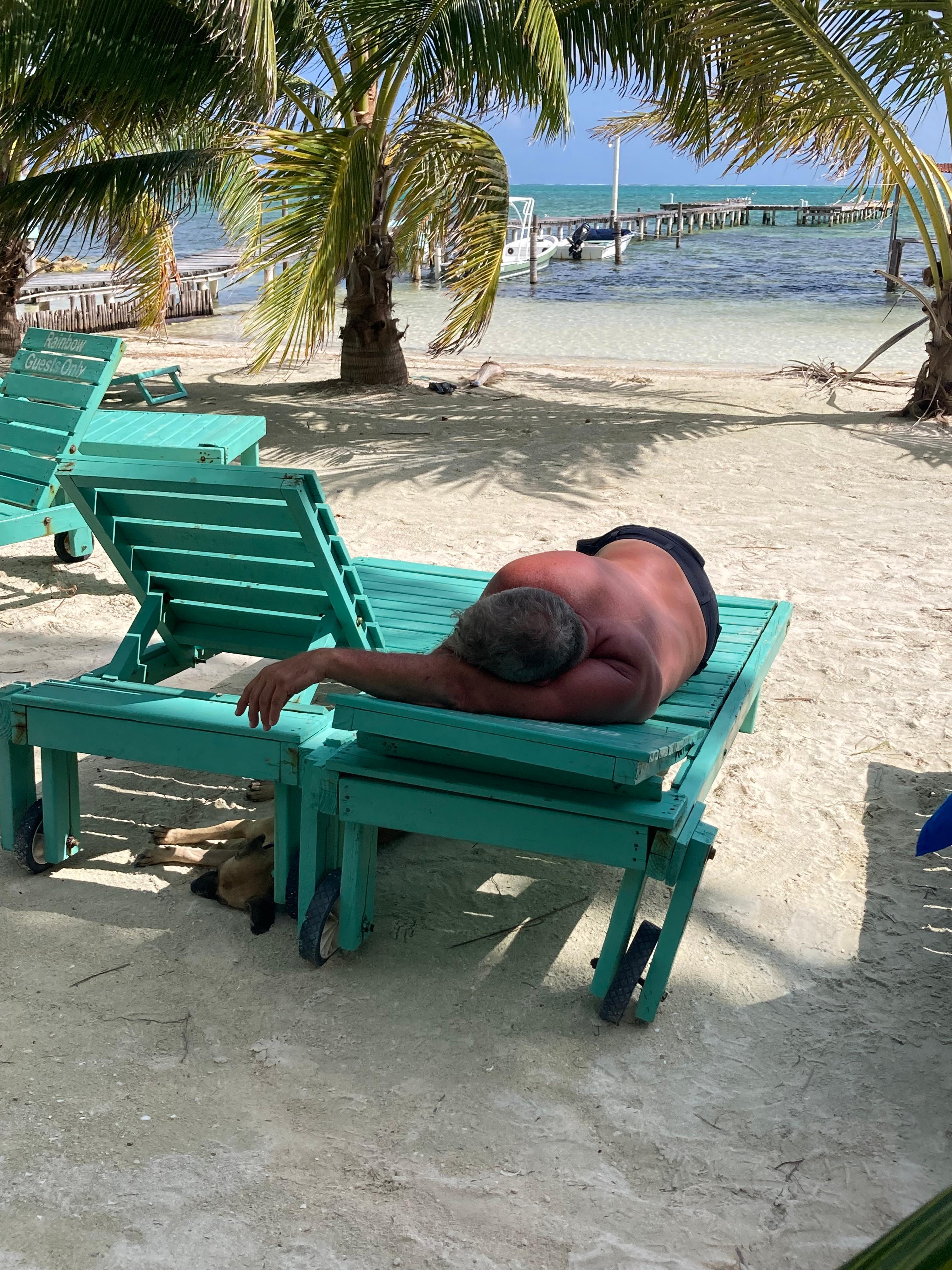 beach and lounge chairs